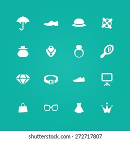 accessories icons universal set for web and mobile