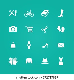 accessories icons universal set for web and mobile