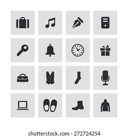 accessories icons universal set for web and mobile
