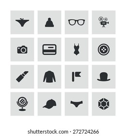 accessories icons universal set for web and mobile