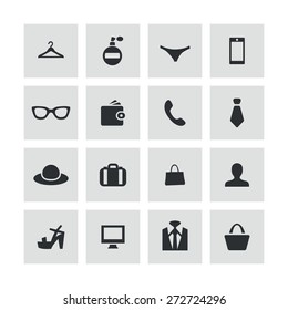 accessories icons universal set for web and mobile