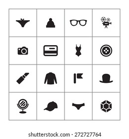 accessories icons universal set for web and mobile