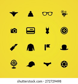 accessories icons universal set for web and mobile