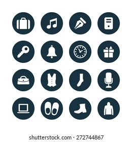 accessories icons universal set for web and mobile