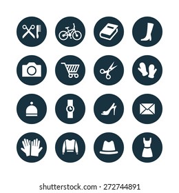accessories icons universal set for web and mobile
