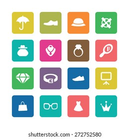 accessories icons universal set for web and mobile