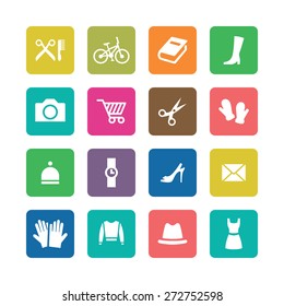 accessories icons universal set for web and mobile