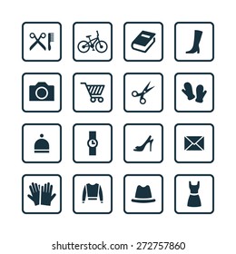 accessories icons universal set for web and mobile