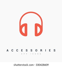 accessories isolated minimal single flat linear icon in color. Line vector icon for websites and mobile minimalistic flat design. Modern trend concept design style illustration symbol