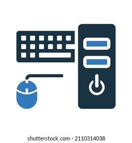 Accessories, keyboard, mouse icon. Simple editable vector illustration.