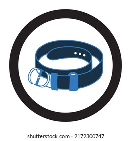 Accessories or leather belt icon