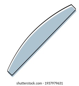 Accessories for manicure. Nail file. Vector illustration.