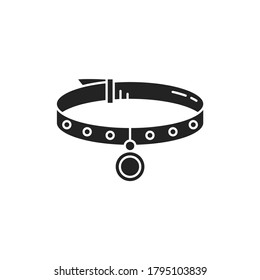 Accessories for pet black glyph icon. Pet supplies for their safety and happines. Pictogram for web page, mobile app, promo. UI UX GUI design element.