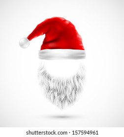 Accessories Santa Claus (hat And Beard), Eps 10