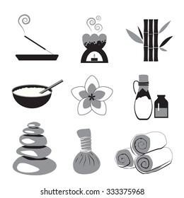 Accessories set for massage and sauna