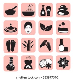 Accessories set for massage and spa