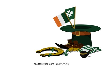 Accessories of St. Patrick's Day Background
