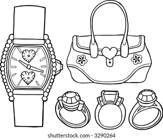 Accessories Vector Illustration