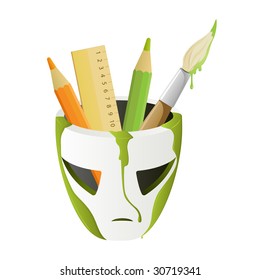 accessories in vector mask