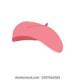 accessory beret cartoon. style headwear, chic trendy, wool military accessory beret sign. isolated symbol vector illustration