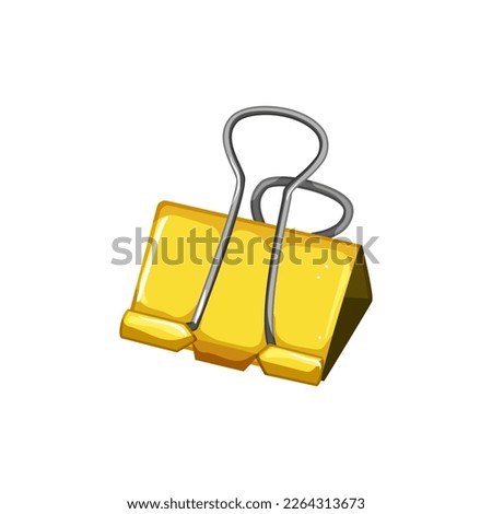 accessory binder clip cartoon. accessory binder clip sign. isolated symbol vector illustration