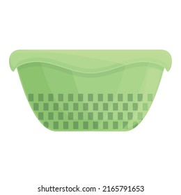 Accessory colander icon cartoon vector. Strainer pasta. Cook boil