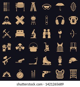 Accessory equipment icons set. Simple set of 36 accessory equipment vector icons for web for any design