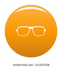 Accessory eyeglasses icon. Simple illustration of accessory eyeglasses vector icon for any design orange