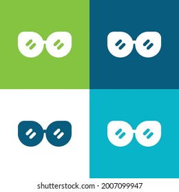 Accessory Flat four color minimal icon set