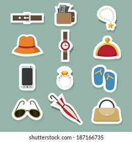 Accessory icons set