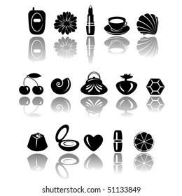 accessory icons, vector