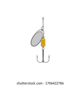 accessory lure for angling. illustration for web and mobile design.
