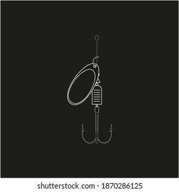 accessory lure for angling. illustration for web and mobile design.