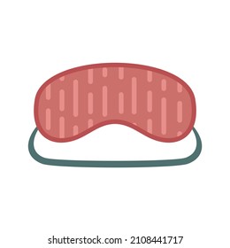 Accessory sleeping mask icon. Flat illustration of accessory sleeping mask vector icon isolated on white background
