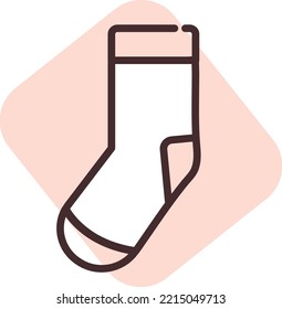 Accessory socks, illustration, vector on white background.