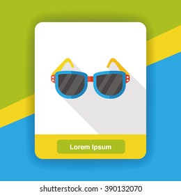 accessory sunglasses flat icon