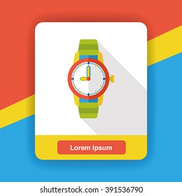 accessory watch flat icon