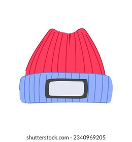 accessory winter hat man cartoon. warm male, style snow, people portrait accessory winter hat man sign. isolated symbol vector illustration