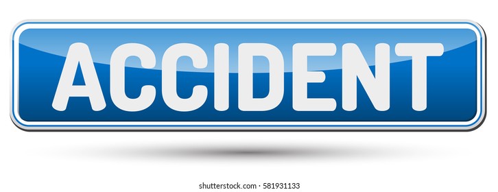 ACCIDENT - Abstract beautiful button with text.