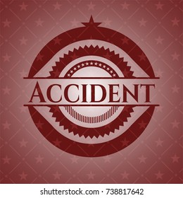 Accident badge with red background