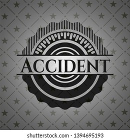Accident black emblem. Vector Illustration. Detailed.
