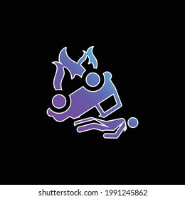 Accident blue gradient vector icon