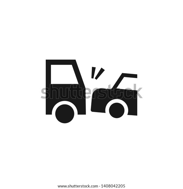 Accident, car, collision, insurance icon -\
Vector. Insurance concept vector\
illustration.