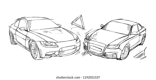 
Accident. Car damage. Insurance case.