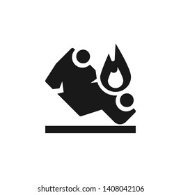 Accident , car, flip icon - Vector. Insurance concept vector illustration.
