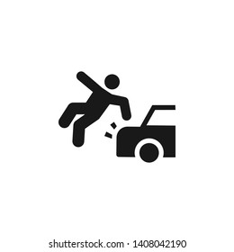 Accident, Car, Injure, Liability Icon - Vector. Insurance Concept Vector Illustration.