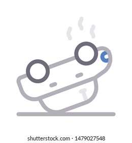 accident colour line vector icon