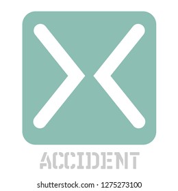 Accident concept icon on white