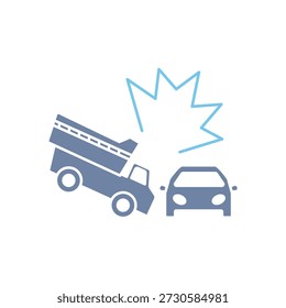 accident concept line icon. Simple element illustration. accident concept outline symbol design.