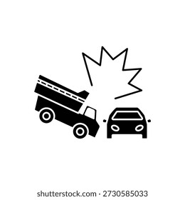 accident concept line icon. Simple element illustration. accident concept outline symbol design.